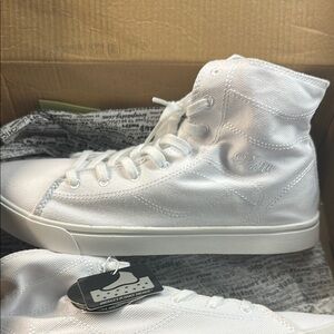 Women's White High-Top Sneakers